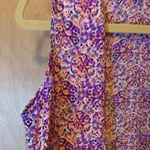 NWT LulaRoe Joy Open Front Vest Cardigan Purple Multi Color Small - Picture 7 of 15